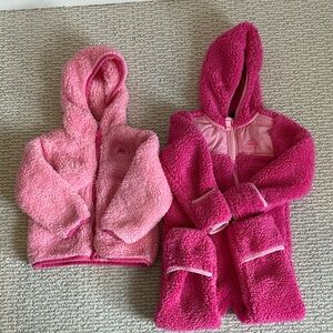 Snozu Pink Fleece Jacket and Suit with Hood